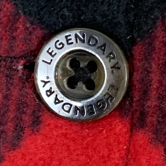 Legendary Whitetails Fleece Flannel Plaid Shirt Mens 3XL Red Tan Black Button Up - Picture 10 of 15